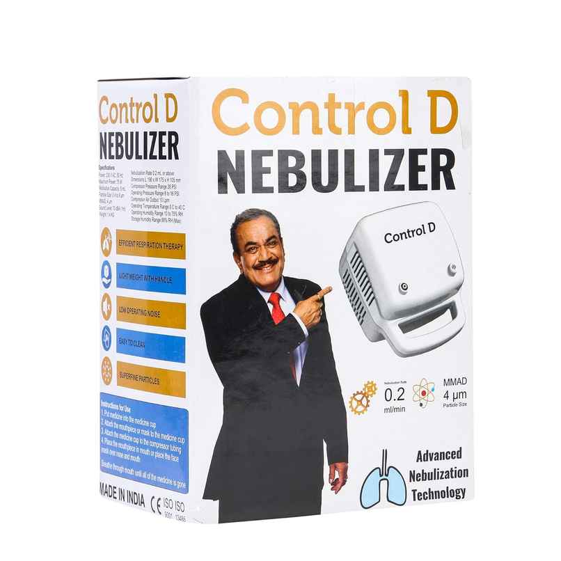 Control D Compressor Complete Kit with Child & Adult Mask White Nebulizer
