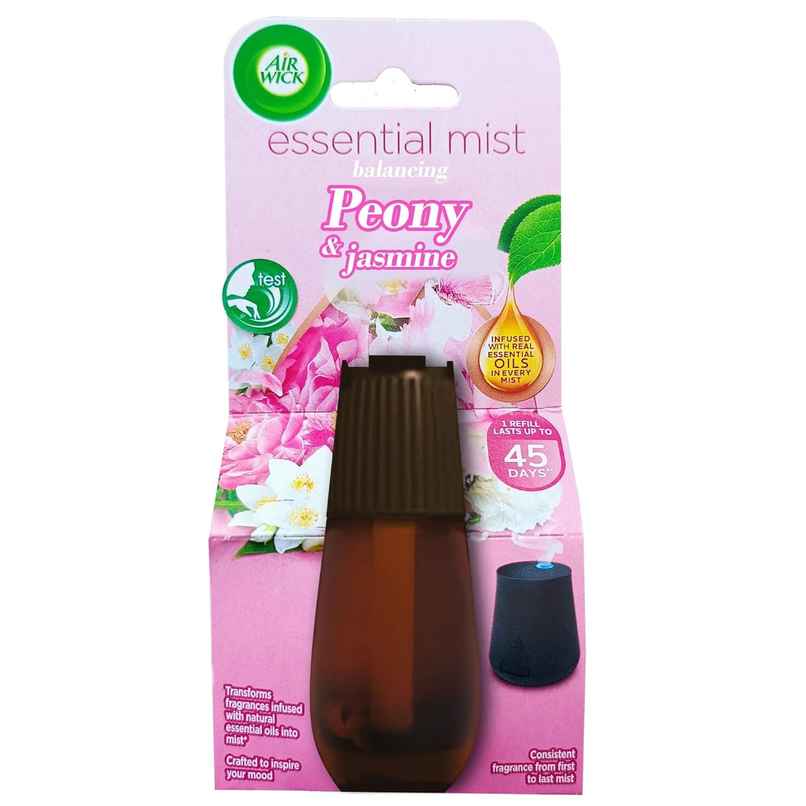 Airwick Essential Mist Automatic Fragrance Mist Diffuser Refill, Peony & Jasmine Blossom