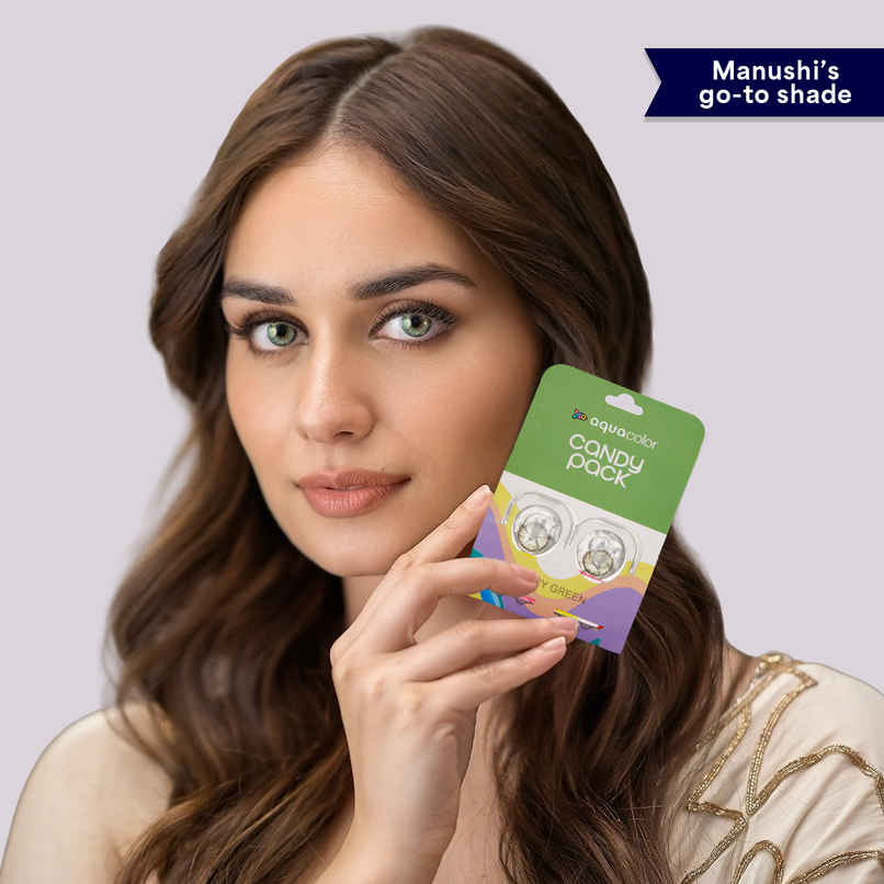 Aquacolor Daily Disposable Contact Lens- Envy Green (2 Lens Candy Pack) | Zero Power Aquacolor Daily Disposable Contact Lens- Envy Green (2 Lens Candy Pack) | Zero Power