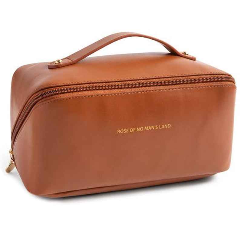 GUBB Makeup Organiser Bag | Brown | Elegant & Spacious