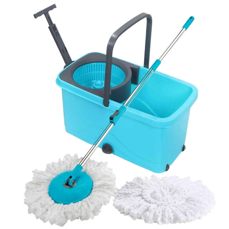 Proclean Prestige Bucket Mop | With Telescopic Rod - 19-22 mm | With 2 Microfiber Mop