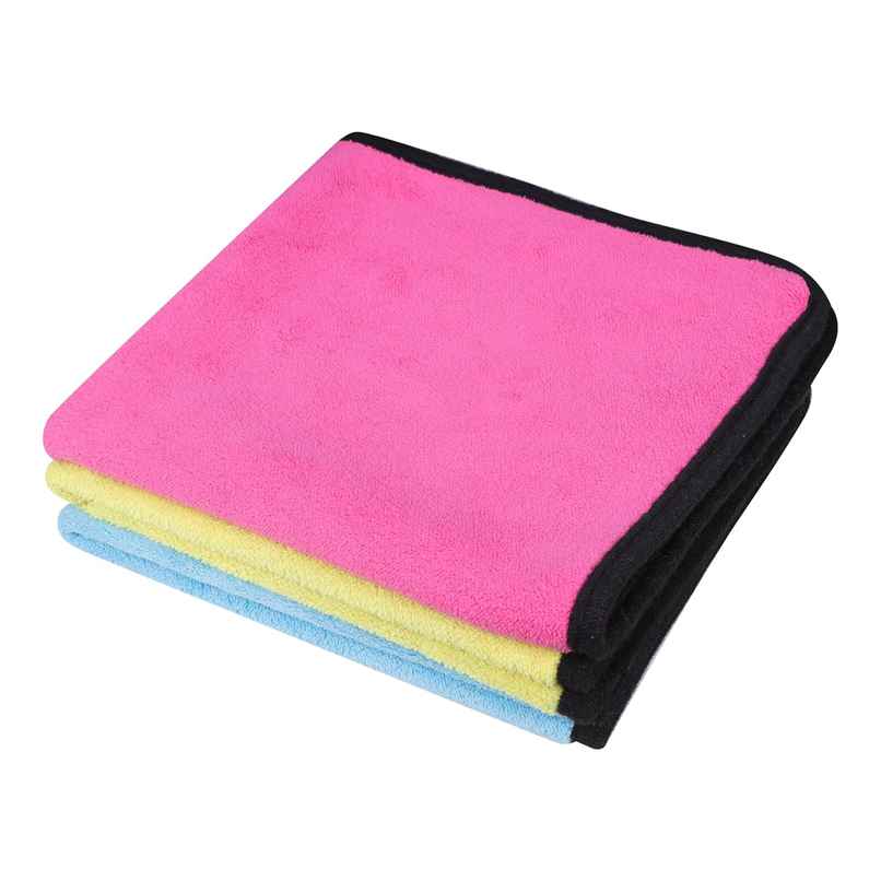 Autofy Multipurpose Microfiber Car Cleaning Cloth (Pack of 3) - Multicolour | 500 GSM | 40 cm x 40 cm