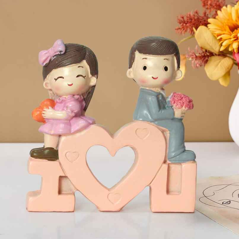 Tied Ribbons Valentine Romantic Couple Showpiece