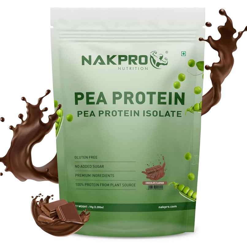 Nakpro 100% Pea Protein Isolate Chocolate - 26G Protein 4.9G Bcaa