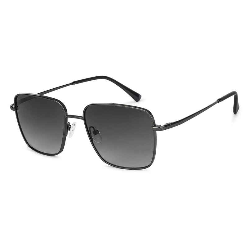 John Jacobs By Lenskart | Premium Polarized Sunglasses | Square | Medium-139mm | Gunmetal-Grey
