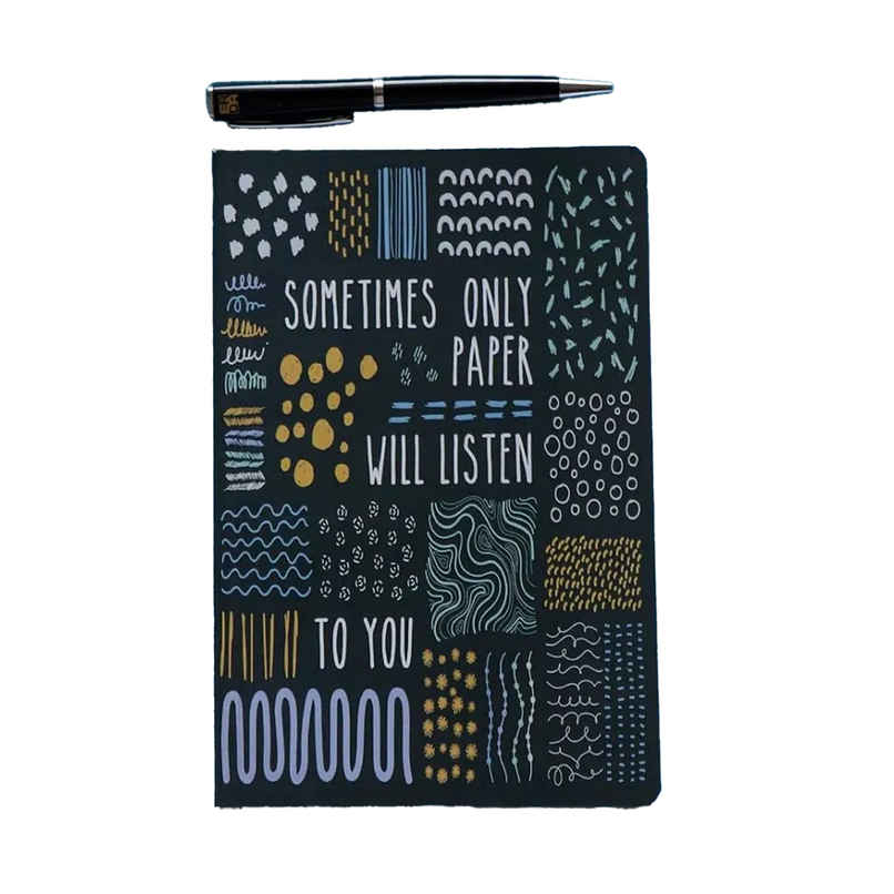 Papboo Ruled Soft Bound Notebook Matte Finished Cover | 120 Pages, 21 x 15 cm, 80 Gsm - Sometimes