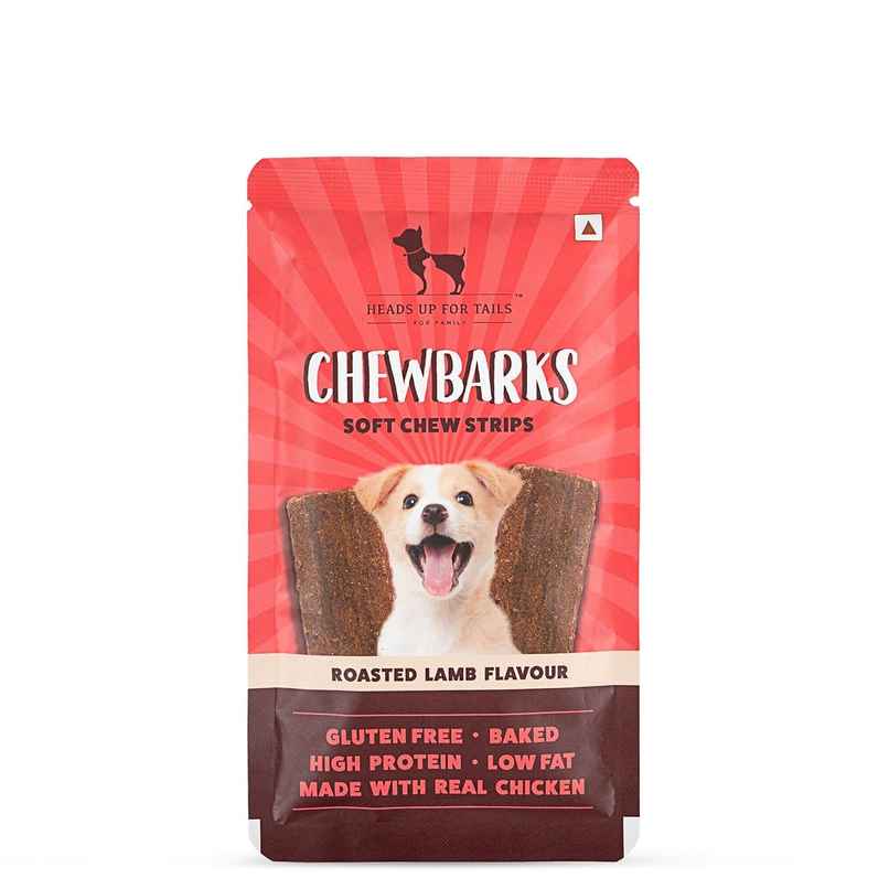 HUFT Chewbarks Roasted Lamb Soft Chew Strips Treat For Dogs
