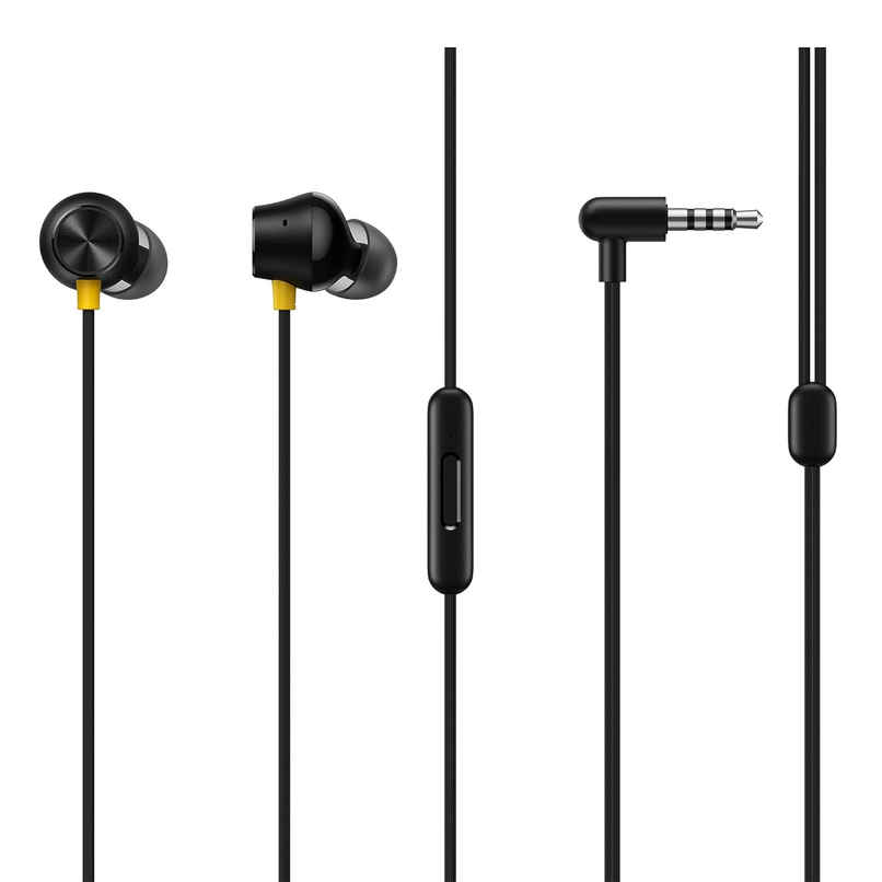 realme Earphones 2 Neo Wired Earphone with mic, 3.5mm Audio Jack - Black
