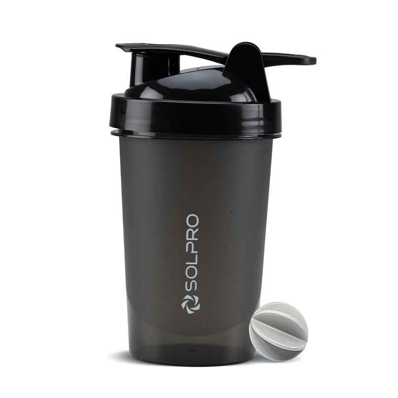 Solpro Fury Shaker Bottle | Gym Shaker |Bpa Free | 450 ml | Black Solpro Fury Shaker Bottle | Gym Shaker |Bpa Free | 450 ml | Black