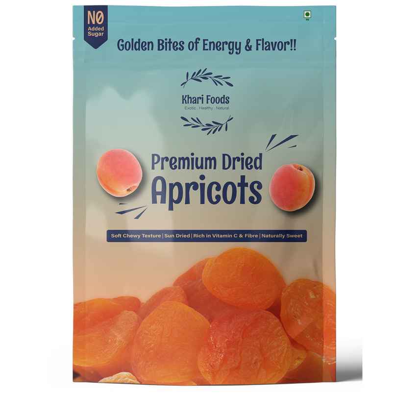 Khari Foods Premium Apricot Dried | Seedless Khumani | Dry Fruit Snack | No Added Sugar