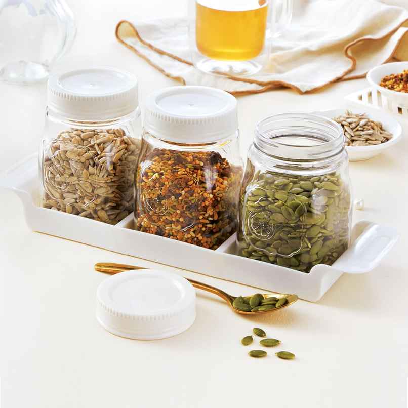 Classic Glass Storage Canister | White | CELLO Classic Glass Storage Canister | White | CELLO