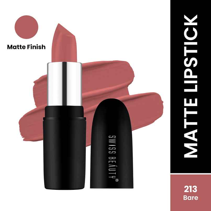 Swiss Beauty Pure Matte Lipstick | 213 Bare
