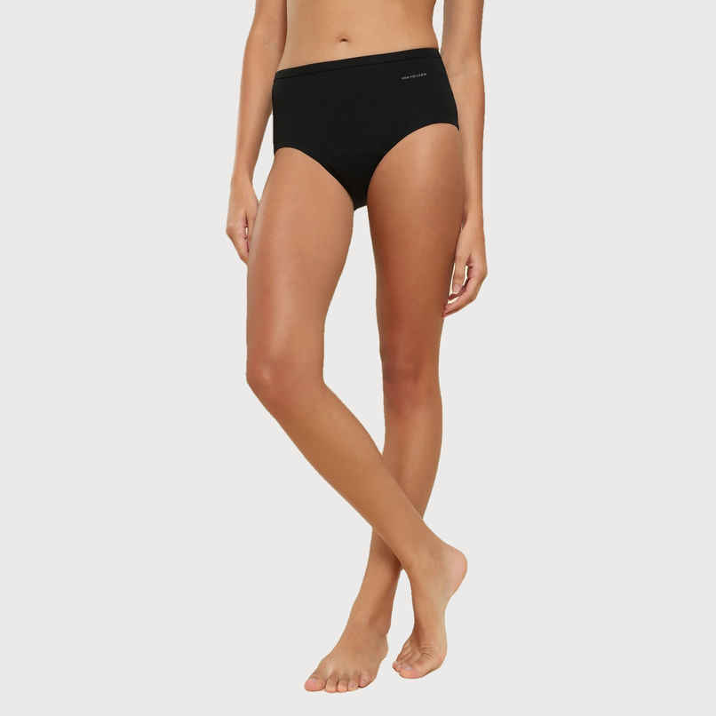 Van Heusen Women's Black Solid Anti Bacterial High Absorbance Stay Dry Period Panty - XXL
