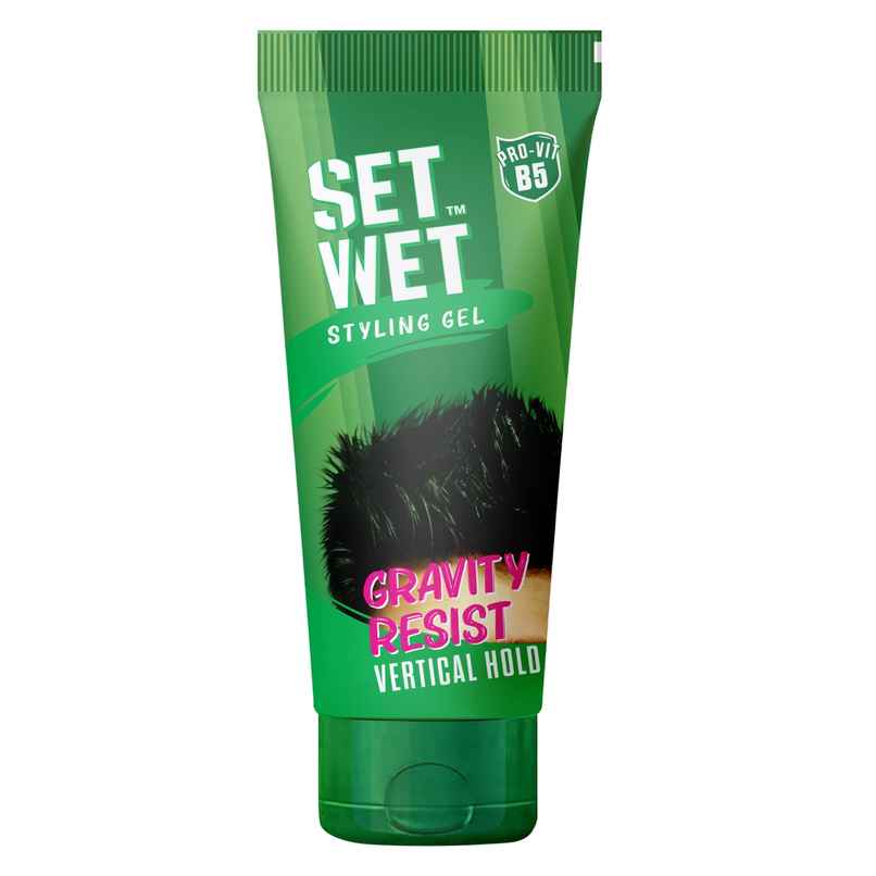 Set Wet Hair Gel for Men Vertical Hold Strong Hold Tube