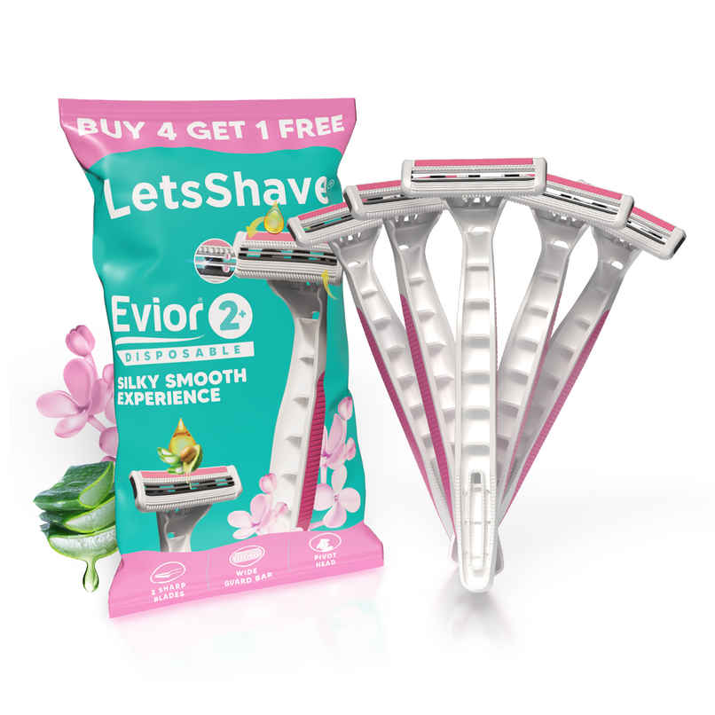 LetsShave Evior 2 Plus Disposable Razor for Women | Twin Blade Shaving Razor LetsShave Evior 2 Plus Disposable Razor for Women | Twin Blade Shaving Razor