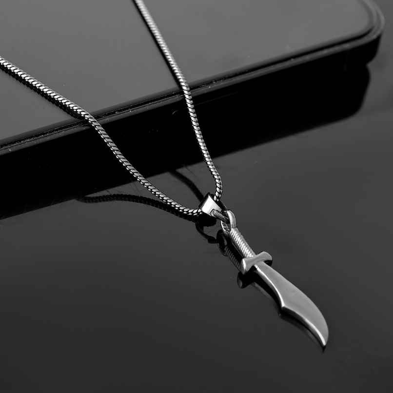 Voylla Eclipse Dagger Black Trishul Mens Pendant