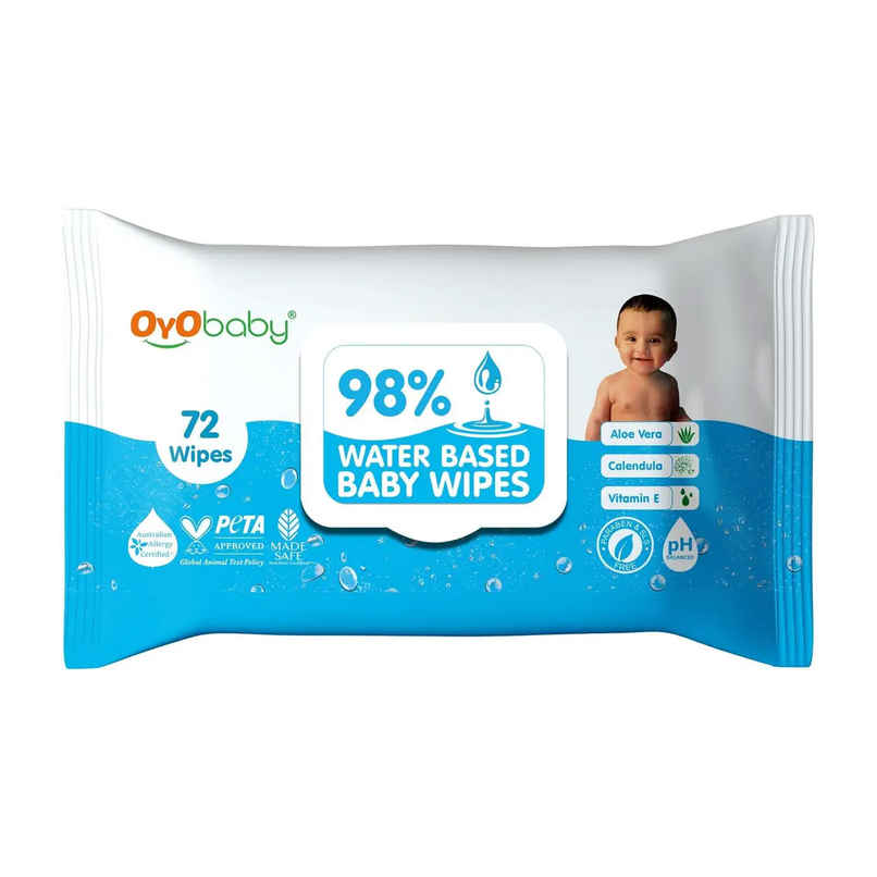 Oyo Baby Soft Wet Wipes Enriched With Aloe Vera, Cleansing Baby Wet Wipes With Lid