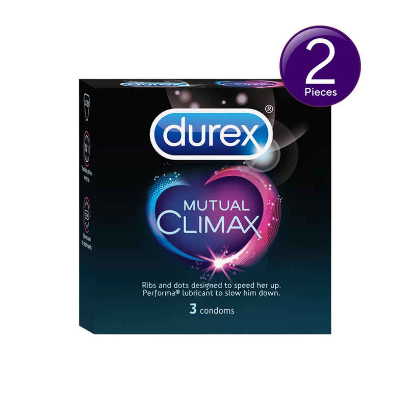 Durex Mutual Climax Condom - Long-Last Dotted Condoms Combo 
