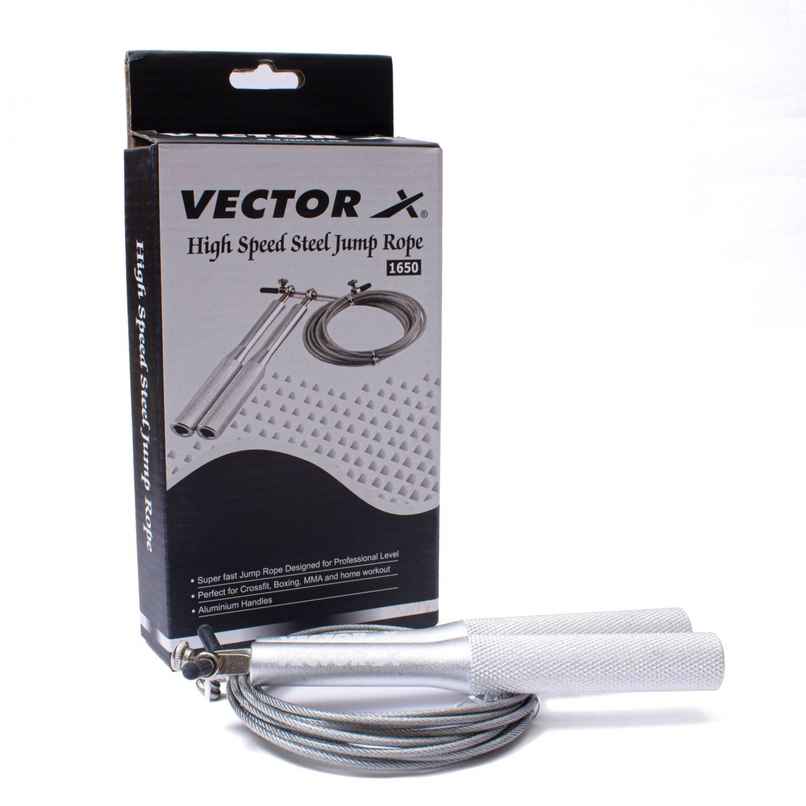 Vector X Vxf-1650 High Speed Steel Skipping Rope Weighted Jump Rope Fitness For Women Men