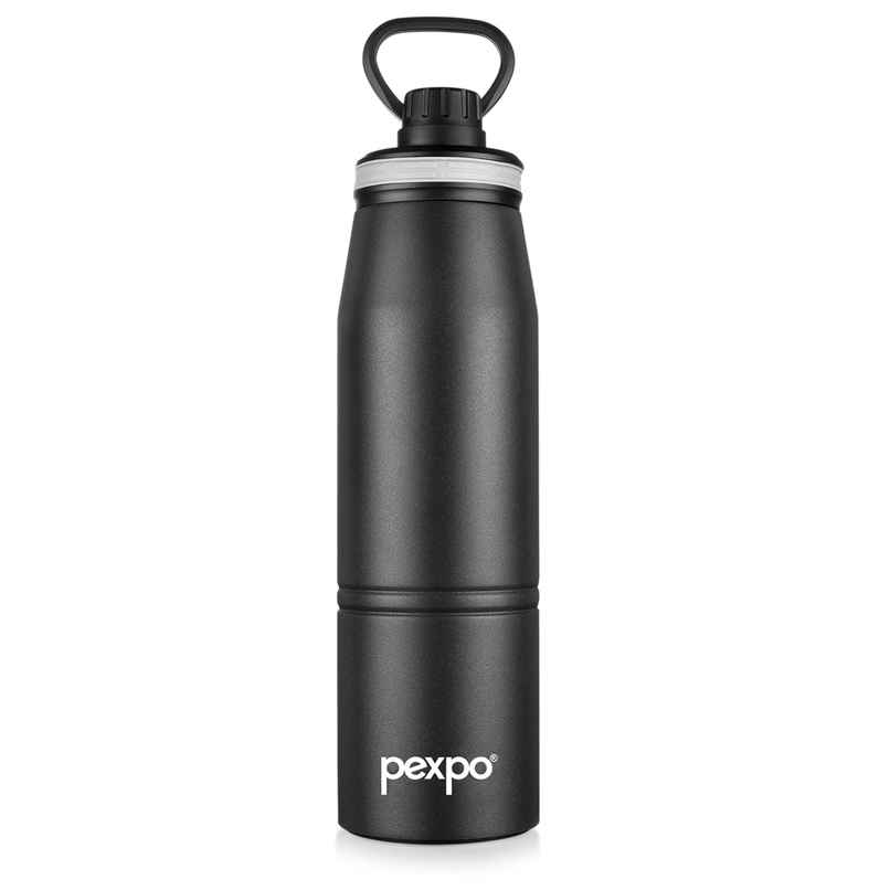 Pexpo Altros Stainless Steel Hot & Cold Vacuum Insulated Flask | 940 ml | Knight Black Pexpo Altros Stainless Steel Hot & Cold Vacuum Insulated Flask | 940 ml | Knight Black