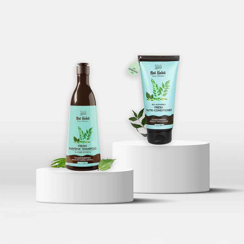 Nat Habit Anti-Hair Fall Rosemary Shampoo (250ml) & Nat Habit Anti-Hair Fall Rosemary Conditioner For Women & Men, Hair Tangle Control Sulphate (150ml) Combo Nat Habit Anti-Hair Fall Rosemary Shampoo (250ml) & Nat Habit Anti-Hair Fall Rosemary Conditioner For Women & Men, Hair Tangle Control Sulphate (150ml) Combo