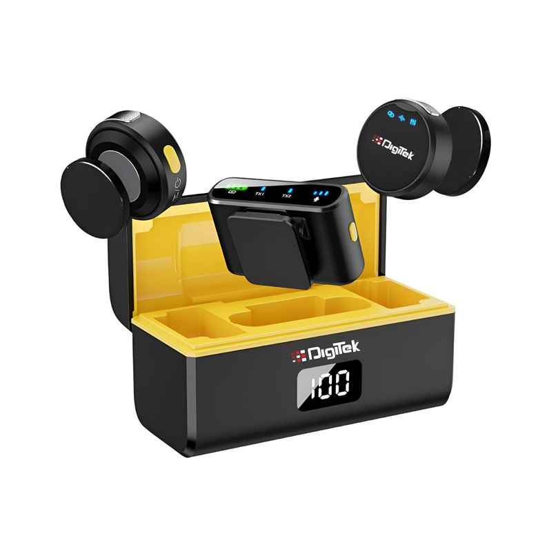 Digitek Dwm 116 2.4G 2-In1 Wireless Microphone System Compact Multi-Functional Lavalier Dslr Camera