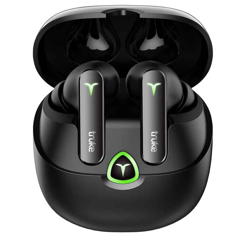 truke BTG Flex Truly Wireless Bluetooth Earbuds with Dual Pairing, 60H Battery- SunsetBlack
