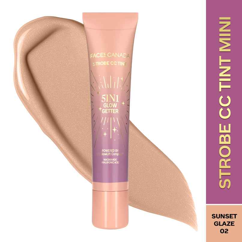 FACES CANADA Strobe CC Tint Mini - Sunset Glaze 02 | BB/CC Cream & Highlighter