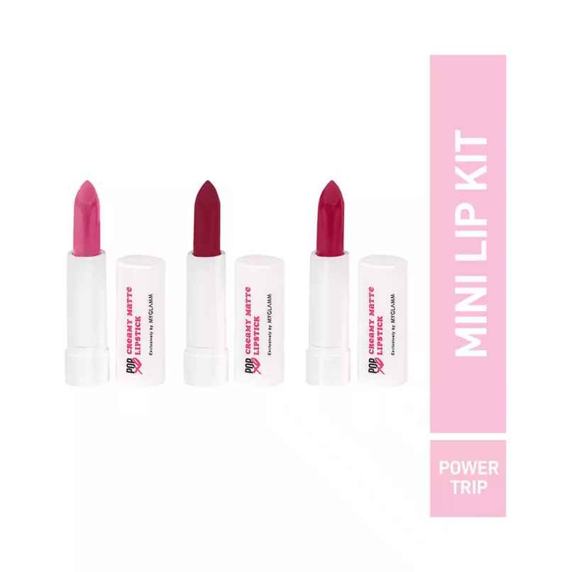 Myglamm Popxo Makeup Collection Mini Lip Kit - Power Trip Myglamm Popxo Makeup Collection Mini Lip Kit - Power Trip