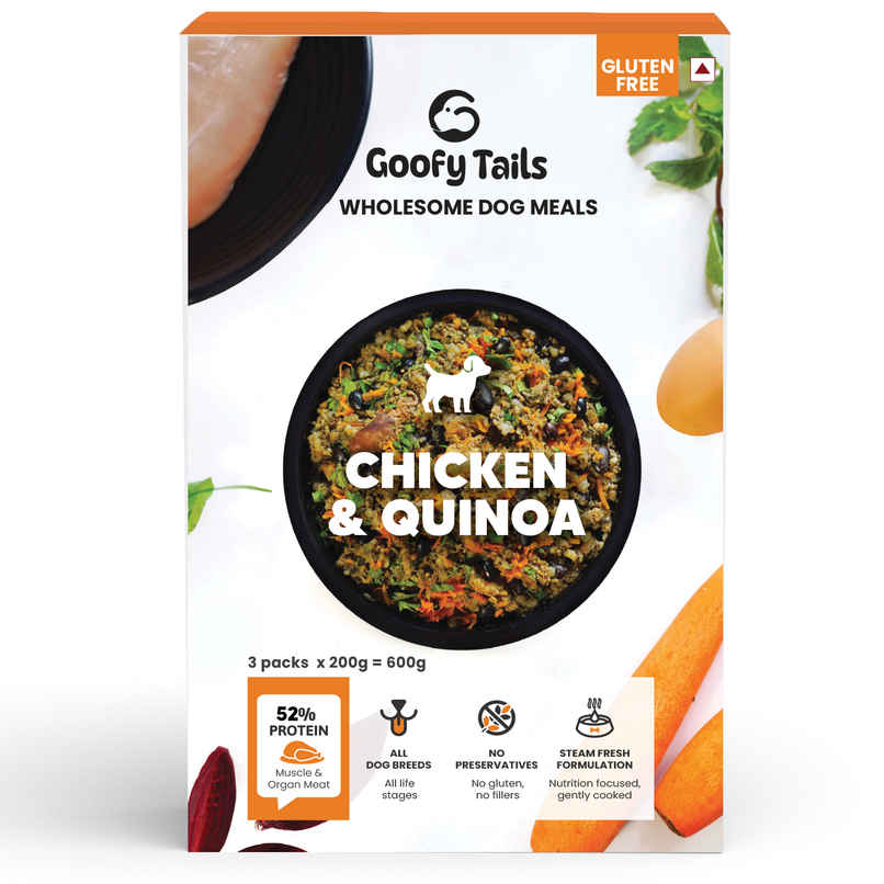 Goofy Tails Chicken & Quinoa Fresh Dog Food | Gluten Free |  Wet Dog and Puppy Food