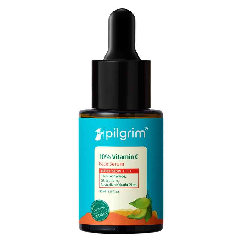 Pilgrim 10% Vitamin C Face Serum For Daily Brightness Helps Reduce Dark Spots & Evens Skin Tone
