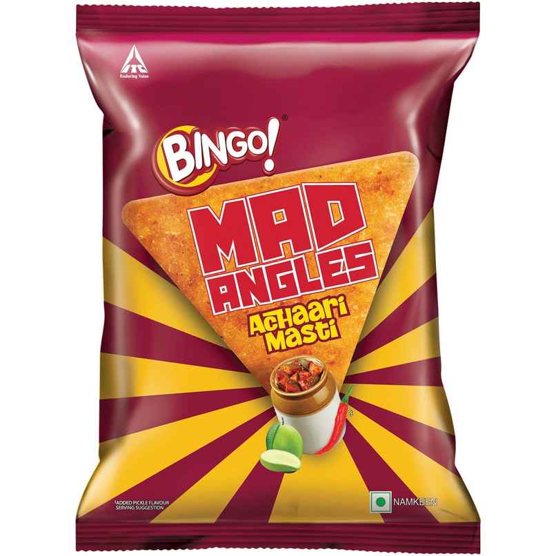 Bingo! Mad Angles Achaari Masti Crisps | Crunchy & Tasty
