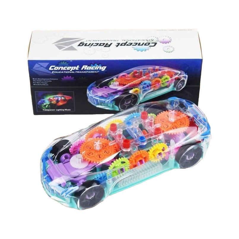 Rotating Transparent Toy, Flashing Lights, Kids' Toy, Interactive Play, Colorful Lights, Battery Operated, Fun for Children, Educational Toy, Motor Skills Development.