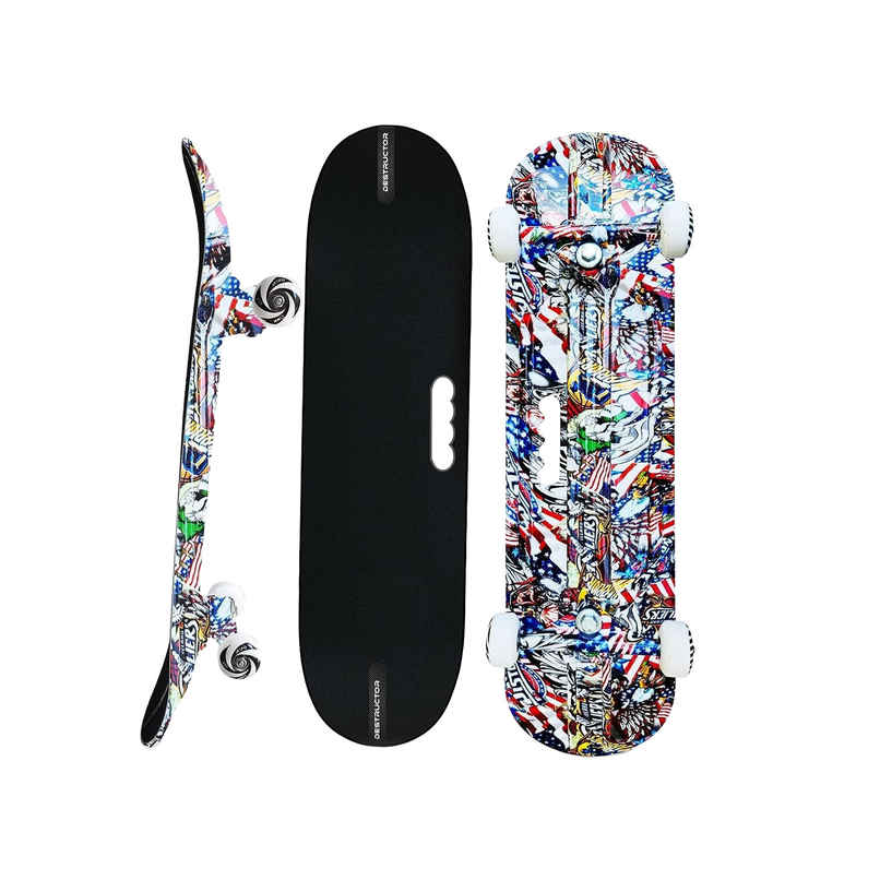 Jaspo Destructor Camouflage Carbon Graphite & Graffiti Fiber Skateboards 31X8 Inche Above 8 Year