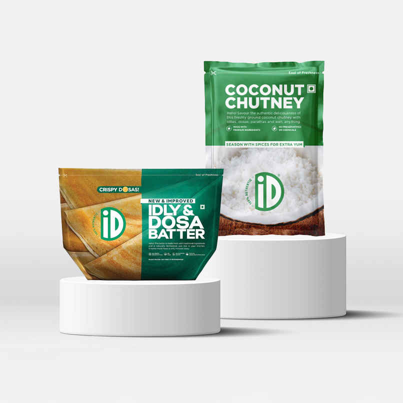 Id Fresh Idli & Dosa Batter (500g) & Id Fresh Coconut Chutney (120g) Combo