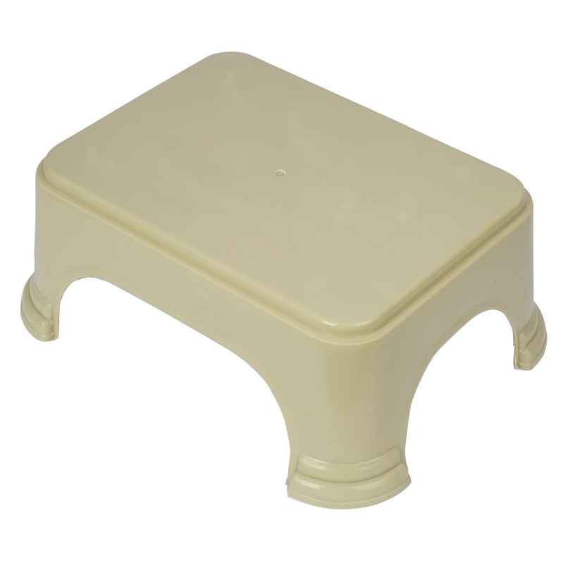 Kuber Industries Plastic Disney Team Square Bathroom Stool|P6|Beige
