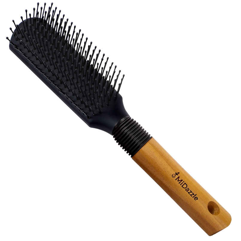 Midazzle Premium Flat Wooden Handle Hair Brush |MIHB0036