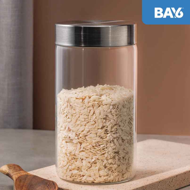 BAY6 Premium Imported Borosilicate Glass Jar - 1200 ml