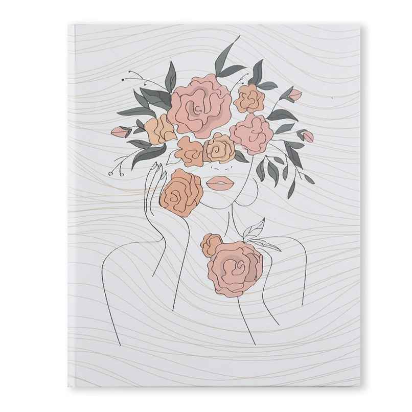 Papboo Hardboundnotebook Diary, (22 X 17.5 Cm, 80 Gsm, 140 Single Ruled Pages - Flower Women Papboo Hardboundnotebook Diary, (22 X 17.5 Cm, 80 Gsm, 140 Single Ruled Pages - Flower Women