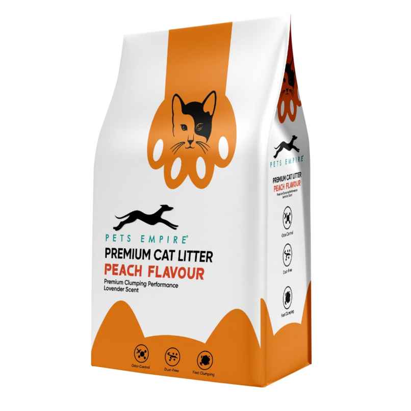 Pets Empire Peach Scent Natural Clay Ball Shape Bentonite Cat Litter