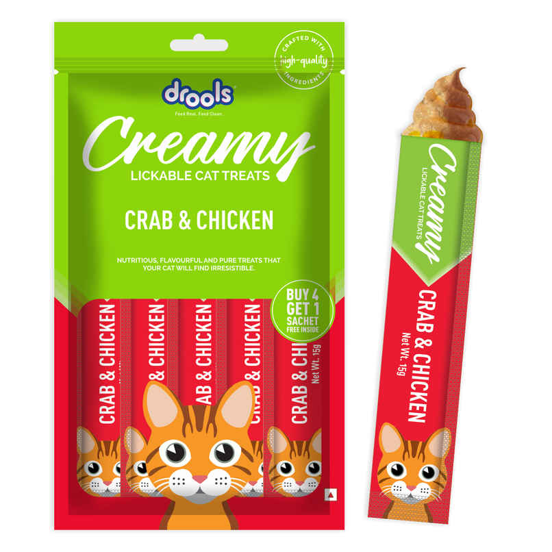 Drools Creamy Lickable Cat Treat - Crab & Chicken