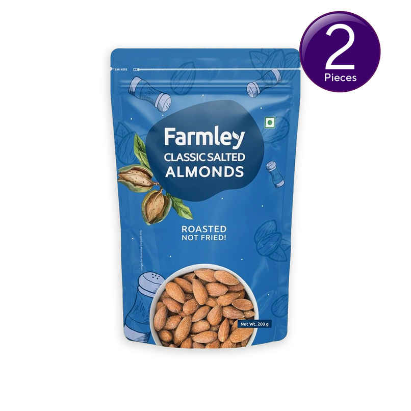 Farmley Classic Salted Roasted Almonds (Badam) Combo  