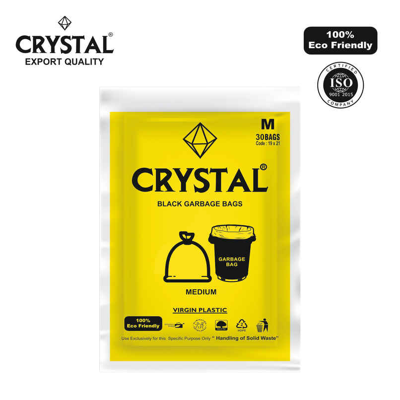 Crystal Medium Black Garbage Bag Pouch 19X21 Crystal Medium Black Garbage Bag Pouch 19X21