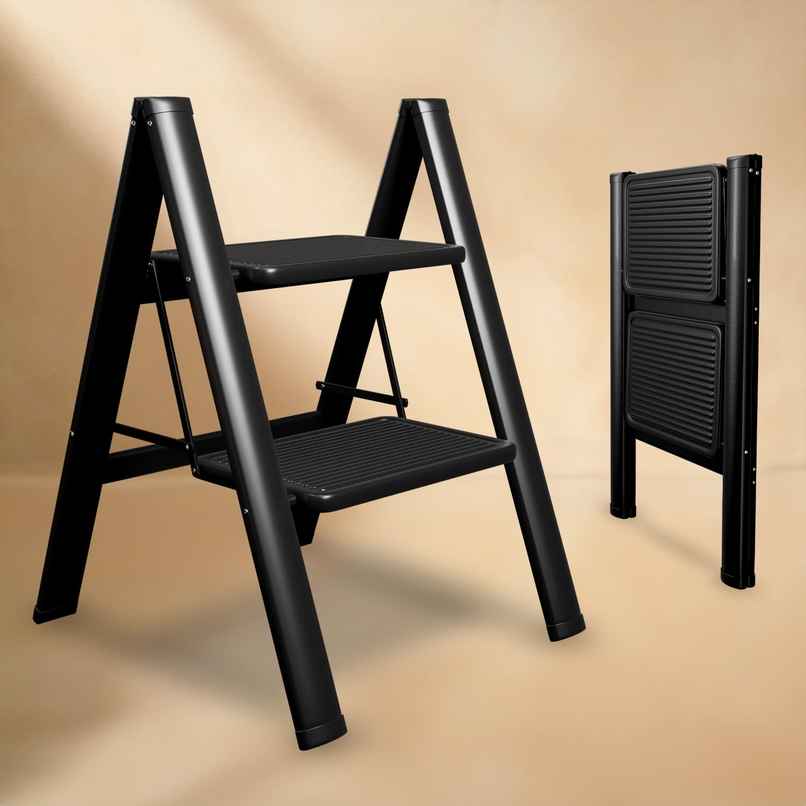 Lifelong 2 Steps Stee | Foldable | Portable Stairs | Two Step Stool | 50 Kg Capacity