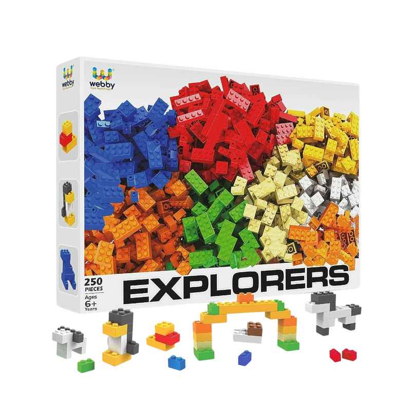 Webby Kid'S Abs Building Blocks Construction Set (Multicolor) - 250 Pieces