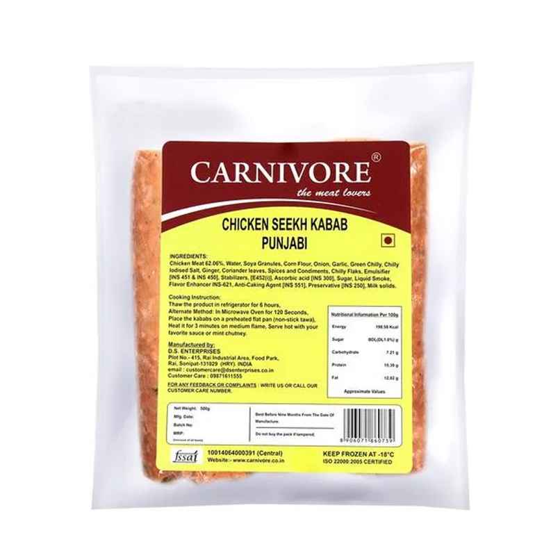 Carnivore Chicken Seekh Kabab Punjabi