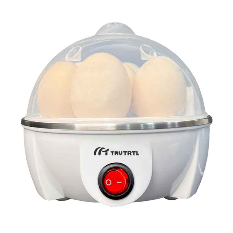 truTRTL Smart Instant Egg Boiler Machine 350 Watts | Boil upto 7 Eggs, 3 Modes, Automatic, Overheat Protection (414 ml) - White