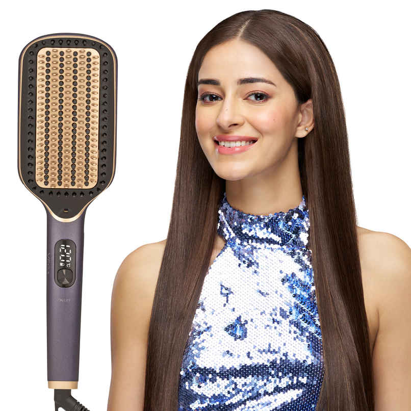 Vega Litstyle L1 Hair Straightener Brush with Up to 12 Hrs Straightening Effect, (VHSB-06)