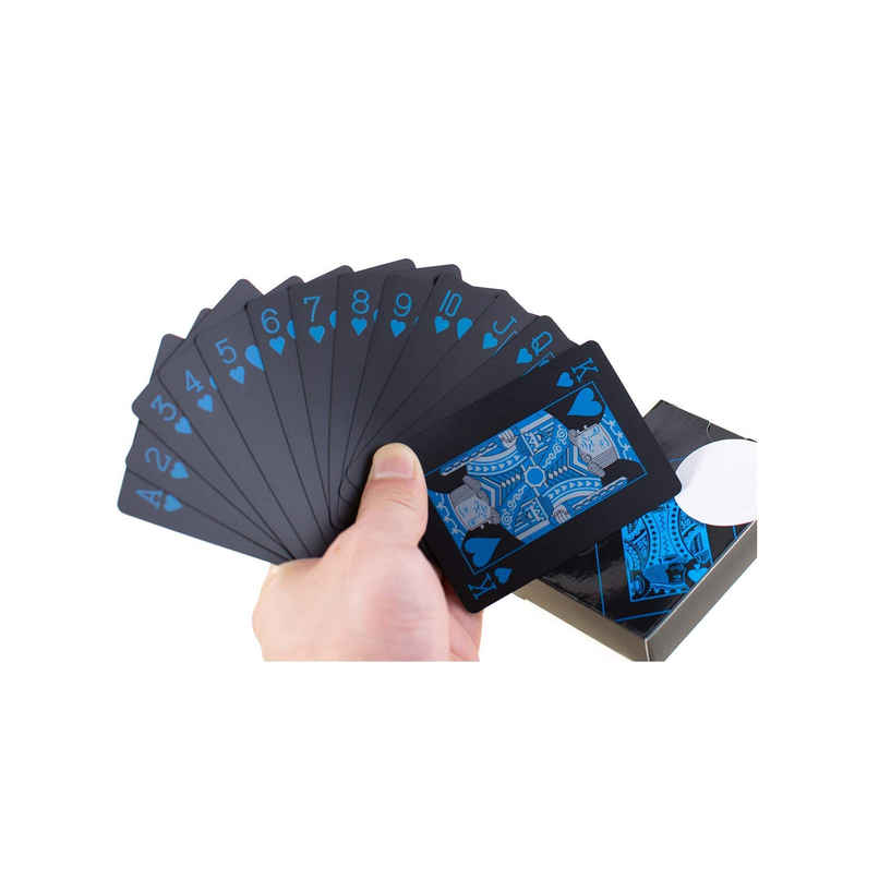 Toyshine Waterproof Black Plastic Poker Playing Cards