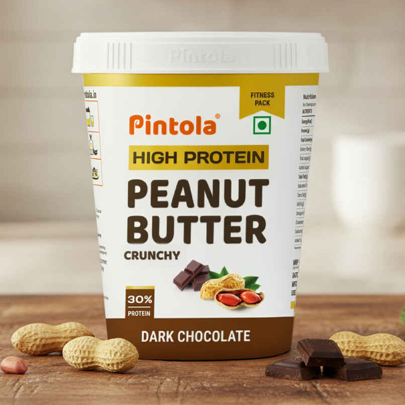 Pintola Crunchy High Protein Peanut Butter Dark Chocolate Pintola Crunchy High Protein Peanut Butter Dark Chocolate